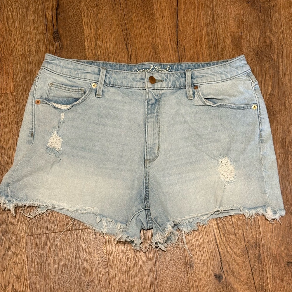 Universal Thread Light Wash Distressed Jean Shorts